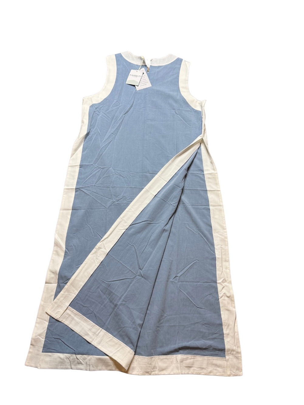 NWT XL Blue White Side Slit Tunic Set Shorts Lounge Outfit - Picture 4 of 6
